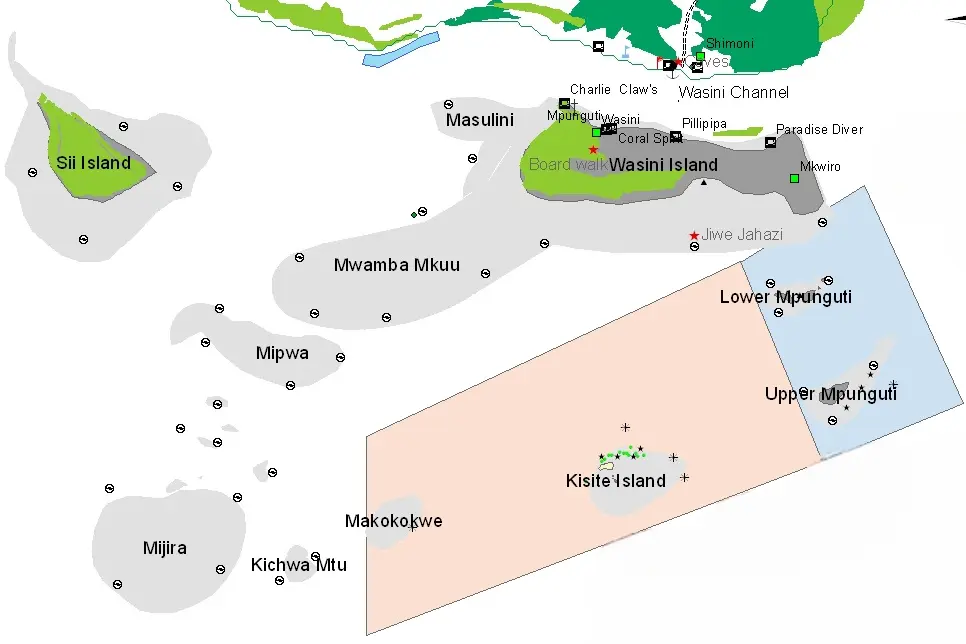 Route map to Kisite Island