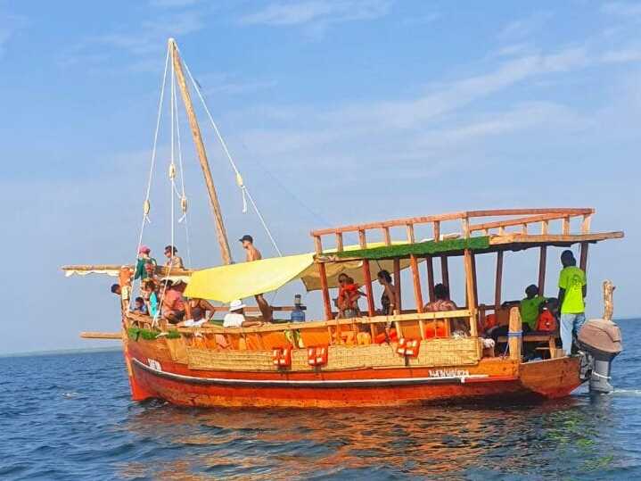 Experience dhow cruise on your join group tour package to Wasini Island and Kisite Marine Park Wasini Island join group tour - dhow cruise