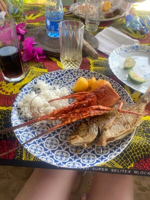 Swahili seafood meal on Wasini Island tour